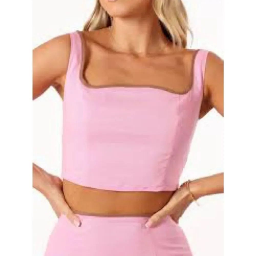 Petal and Pup Willow Pink Square Neck Crop Top boho Cottagecore